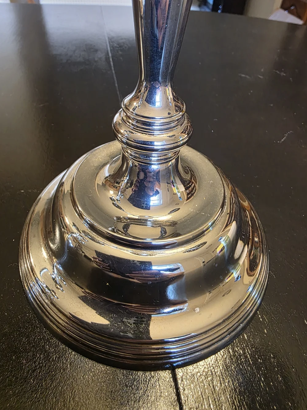 Source Unknown Silver Three-Arm Candelabra Pair